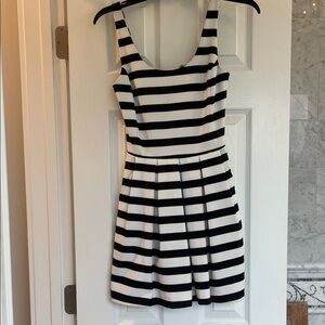 Bethany Mota Black and White Striped Dress